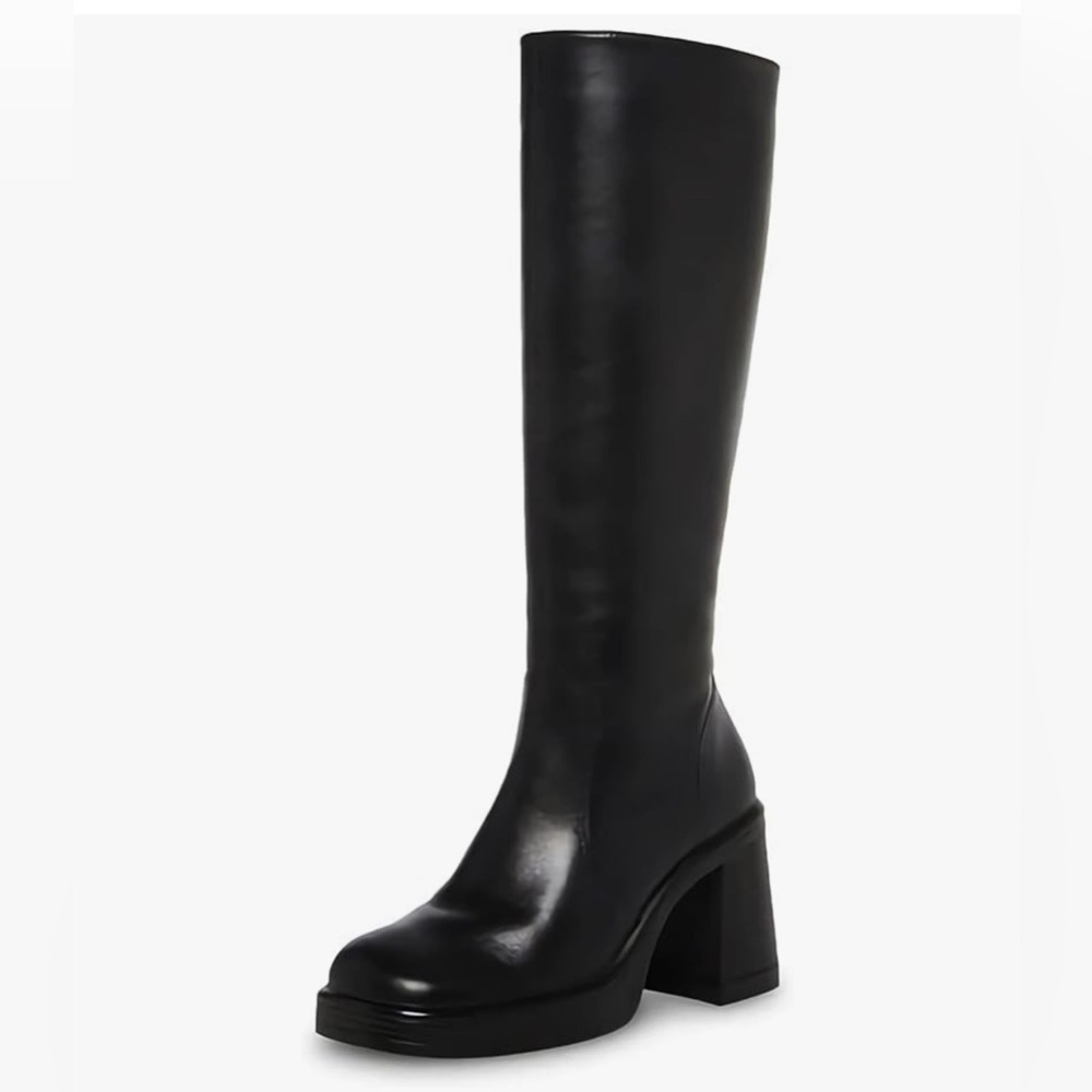 Black Knee-High Leather Boots 👢